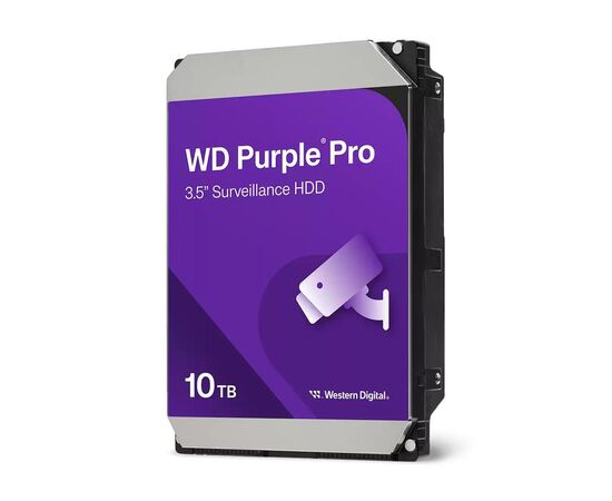 Диск HDD для систем видеонаблюдения WD Purple Pro 10TB WD102PURP 3.5" SATA III (6 Гбит/с), 7200 об/мин, фото 
