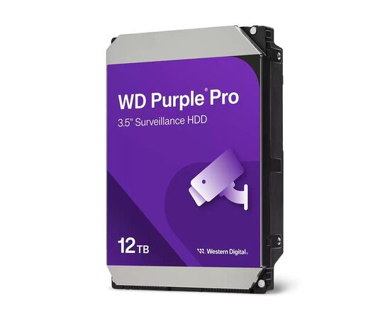 Диск HDD для систем видеонаблюдения WD Purple Pro 12TB WD122PURP 3.5" SATA III (6 Гбит/с), 7200 об/мин, фото 