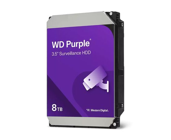 Диск HDD для систем видеонаблюдения WD Purple 8TB WD85PURZ 3.5" SATA III (6 Гбит/с), 5640 об/мин, фото 
