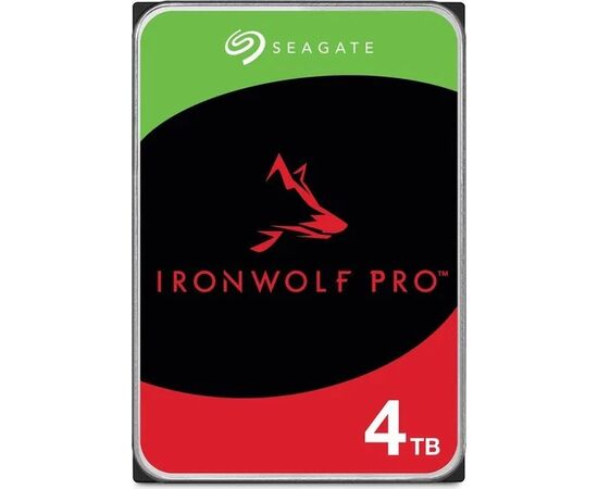 Диск HDD для систем хранения Seagate IronWolf Pro 4TB ST4000NT001 3.5", SATA 3.0 (6Gbps), 7200 об/мин, буфер 256 МБ, фото 