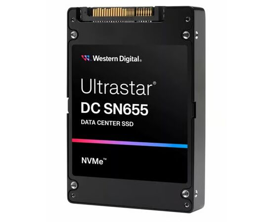 Серверный накопитель SSD WD Ultrastar DC SN655 3.84TB 0TS2461 NVMe GEN4 U.3 15mm 6800/2600 Мб/с, фото 