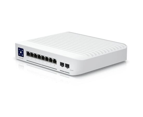 Коммутатор PoE Ubiquiti USW-Pro-8-PoE с 8 портами GbE RJ45, 2 портами SFP+, фото 