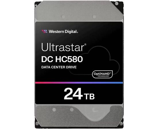HDD диск для сервера WD 24TB WUH722424ALE6L4 3.5", SATA 3.0 (6Gbps), 7200 об/мин, буфер 512 МБ, время доступа 4.2 мс, технология CMR, фото 